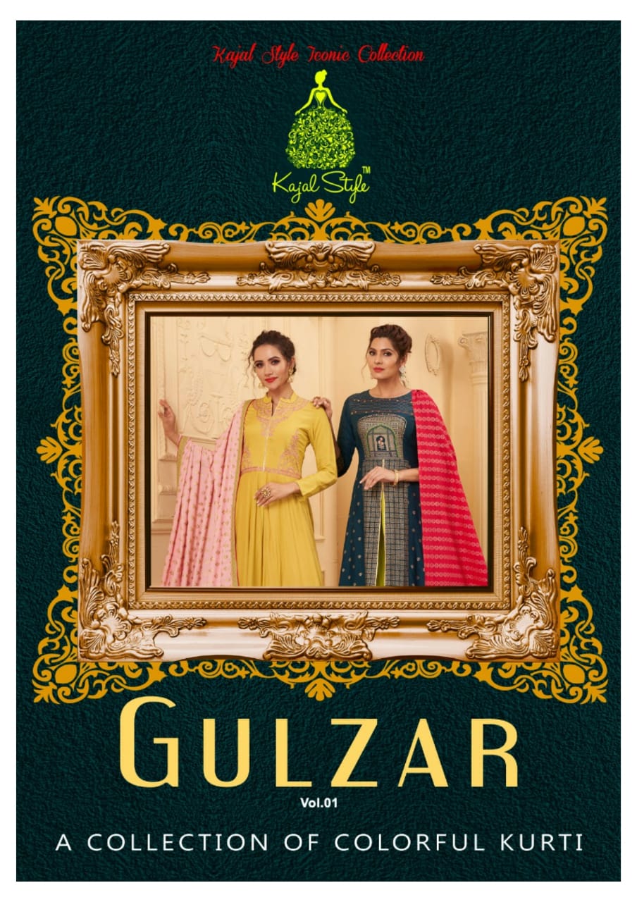 Kajal Style Presents Gulzar Vol-1 Designer Kurtis With Plazzo Collection At Wholesale