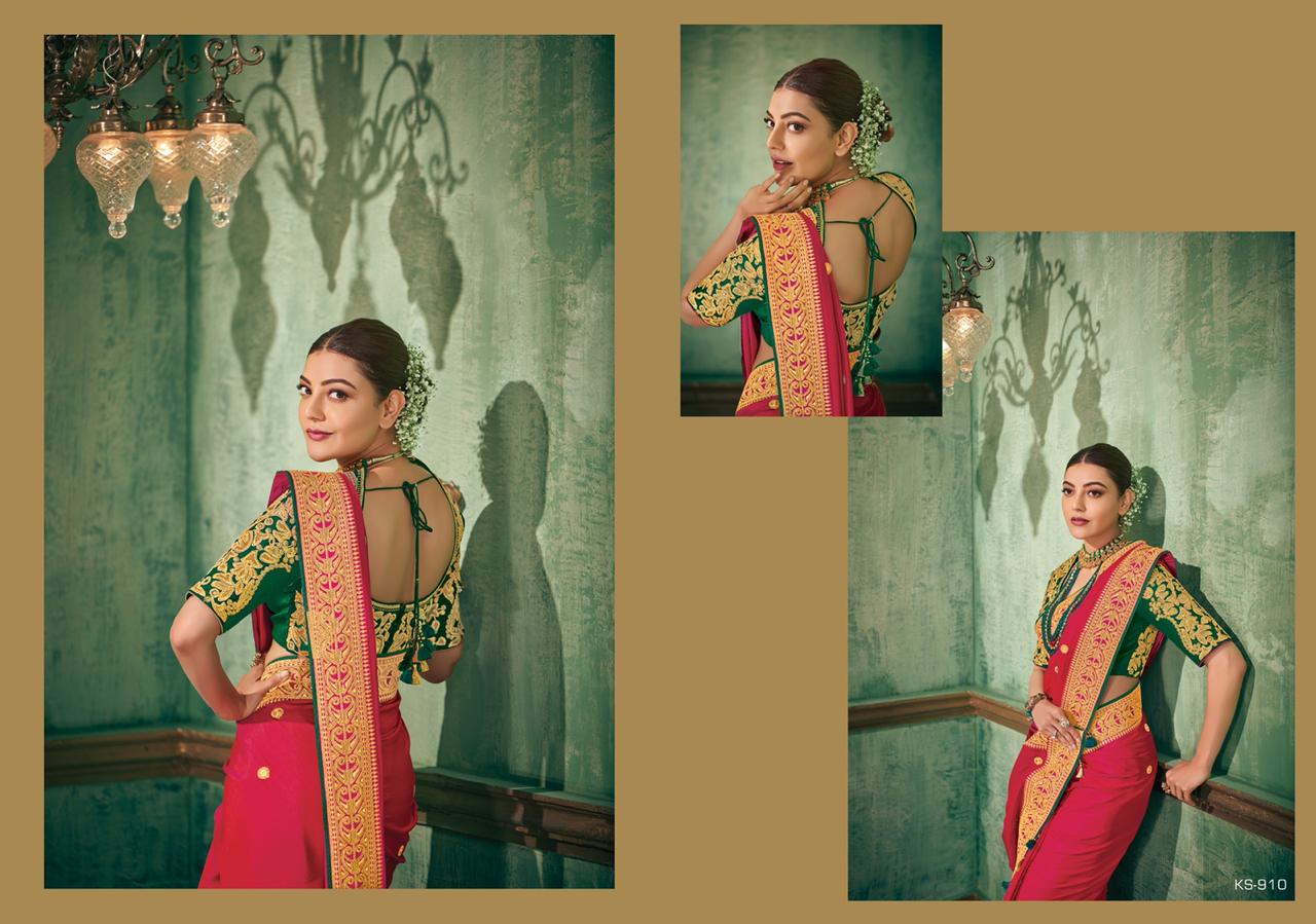 Kimora Presents Kajal Vol-5 Bollywood Style Party Wear Sarees Catalog Wholesaler And Exporters