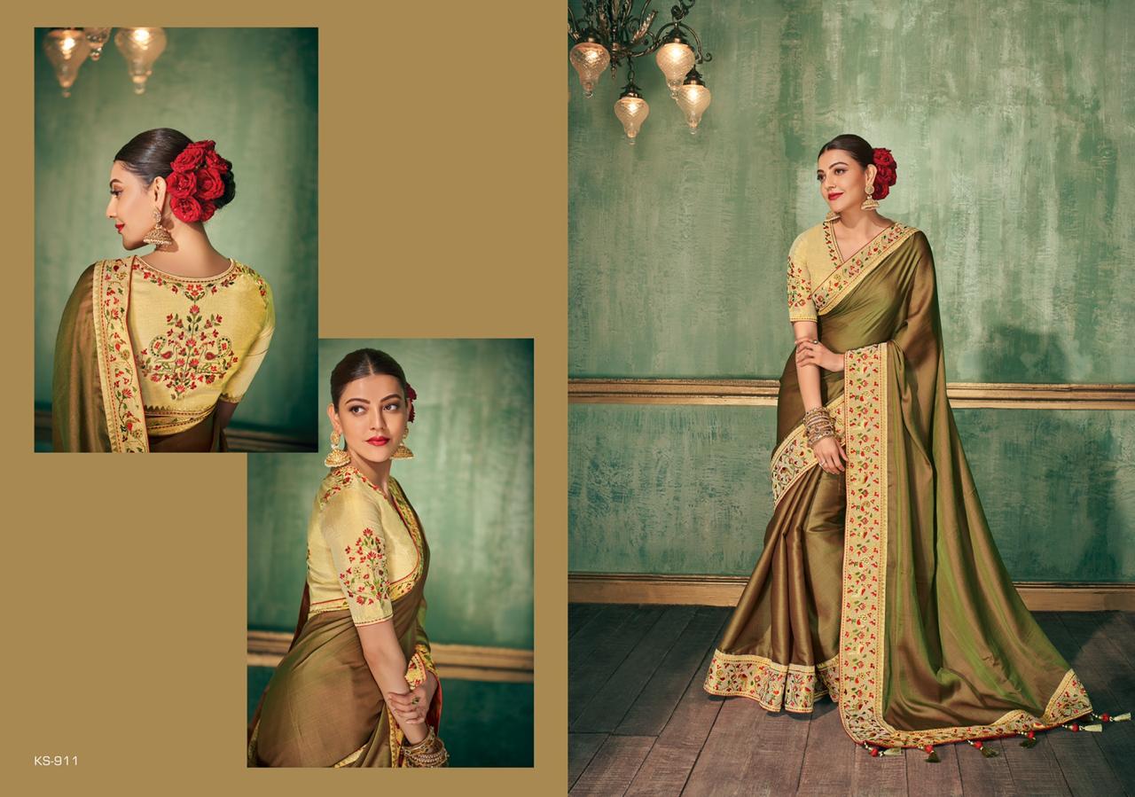 Kimora Presents Kajal Vol-5 Bollywood Style Party Wear Sarees Catalog Wholesaler And Exporters