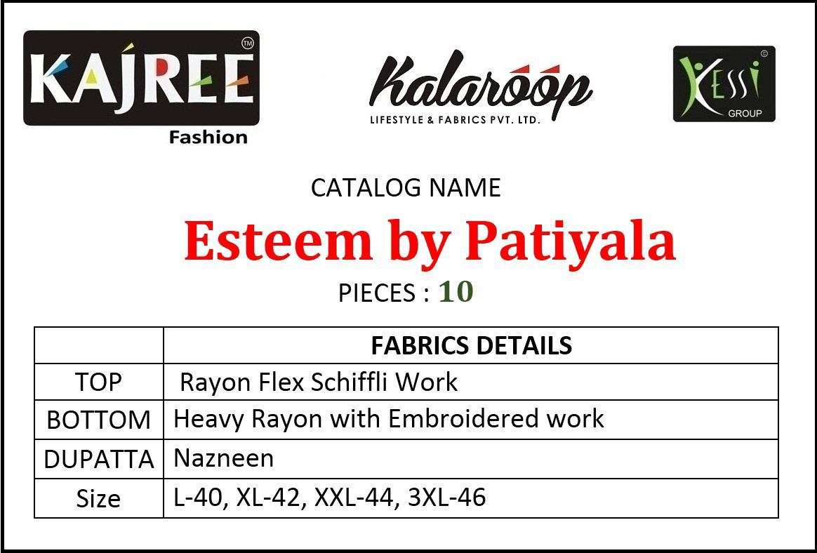 Kajree Presents Esteem By Patiala Beautiful Designer Party Wear Patiala Suit Catalogues Wholesaler