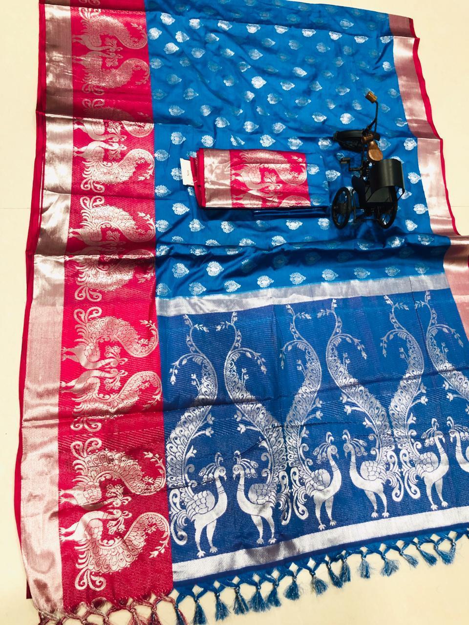 Aura Saree Presents Nyra Pure Silk Cotton Rich Pallu Sarees Catalog Wholesaler