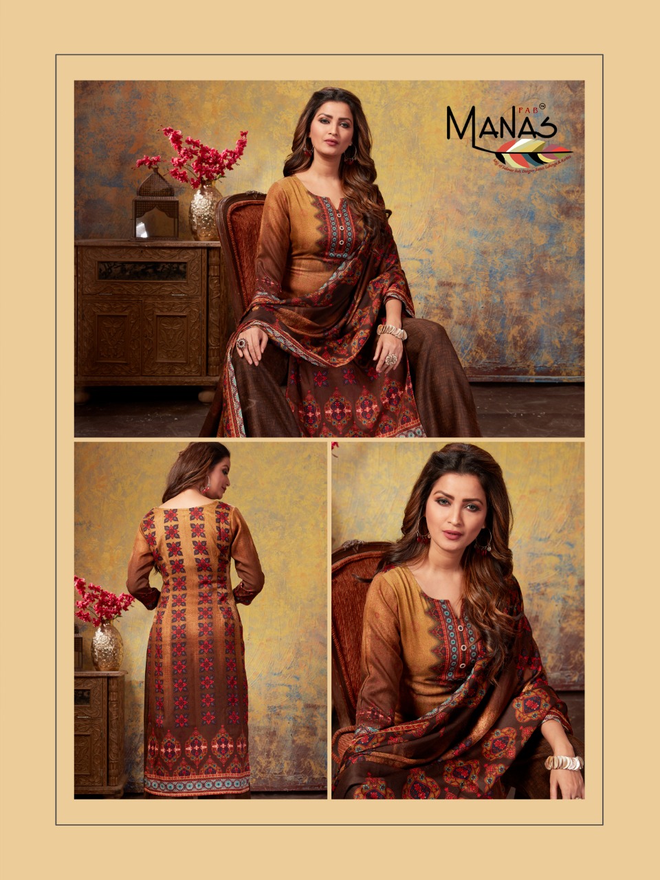 Manas Presents Pashmina Plaazo Special Winter Wear Top With Plazzo Collection