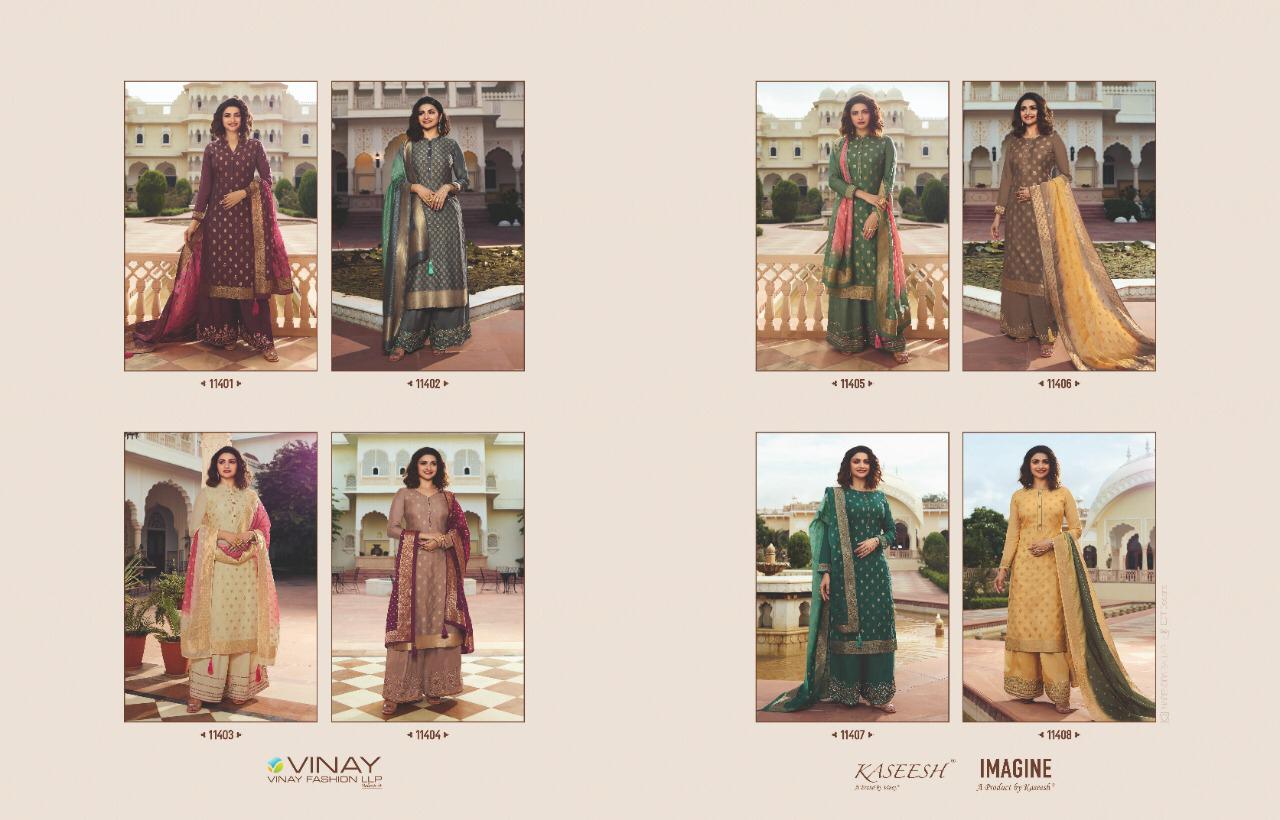 Vinay Presents Kaseesh Imagine Prachu Desai Bollywood Designer Party Wear Plazzo Style Salwar Suit Catalogue Wholesaler