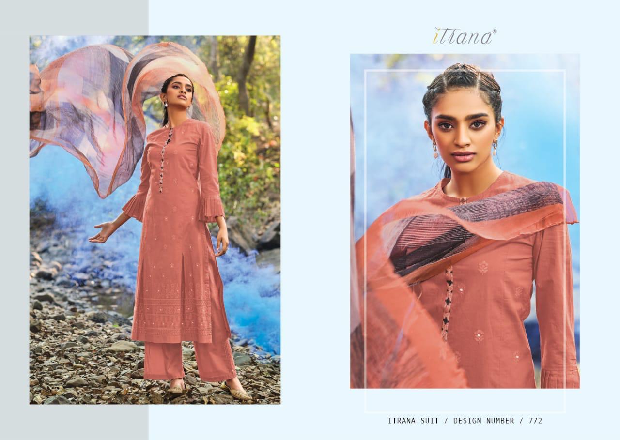 Sahiba Suit Presents Itrana Designer Cambric With Embroidery Work And Mirror Work Straight Salwar Suit Catalog Wholesaler