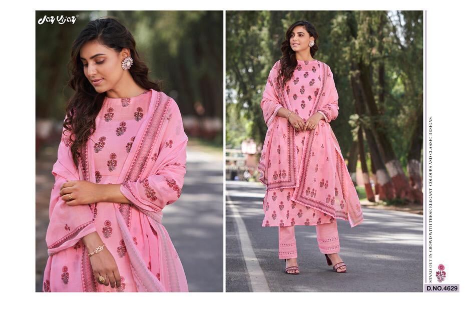 Jay Vijay Presents Carnation Spun Cotton Slub Digital Printed With Handwork Concept Straight Salwar Suit Catalogue Wholesaler