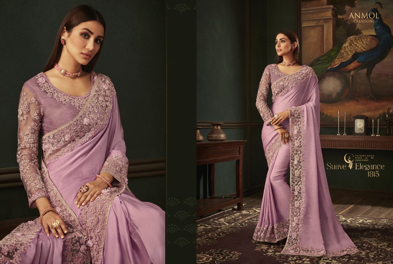 Anmol Presents Shaded 1801 To 1818 Exclusive Designer Bollywood Style Party Wear Heavy Blouse Designer Sarees Catalog Wholesaler