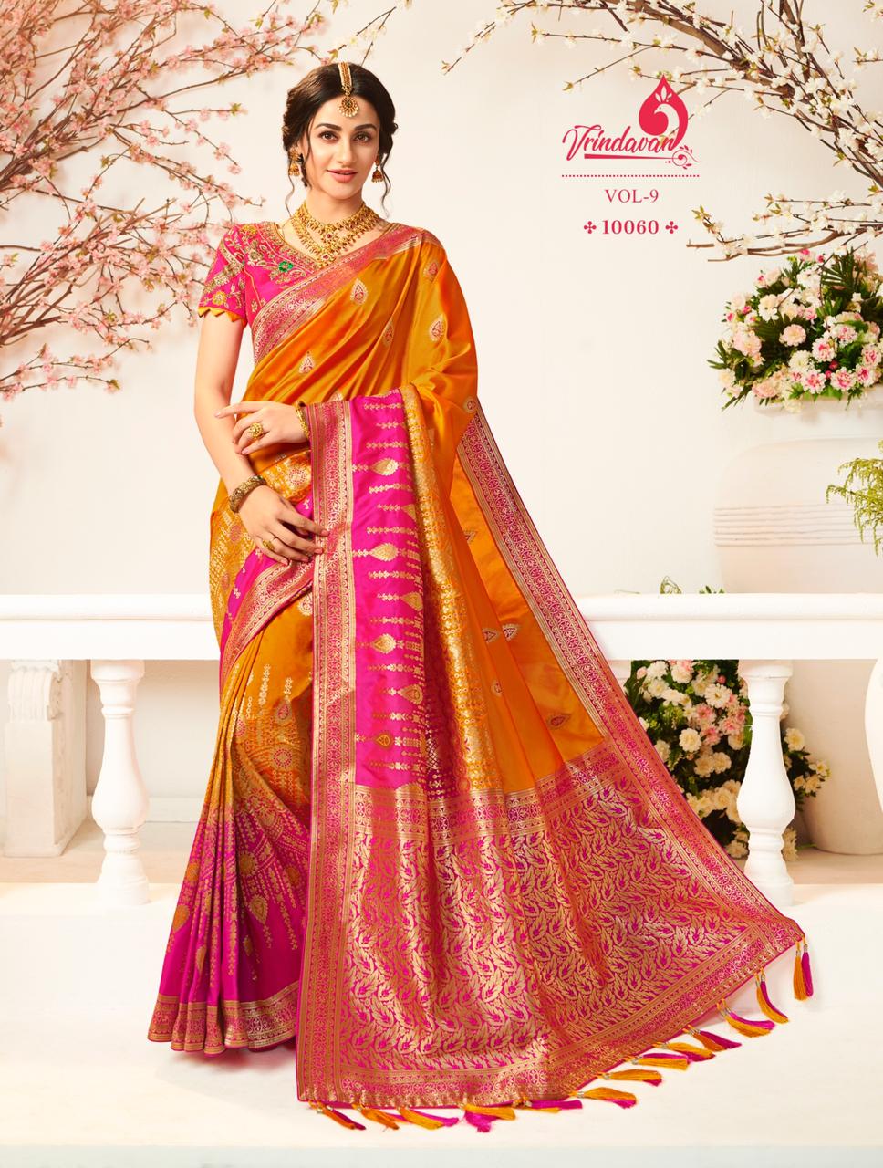 Royal Presents Vrindavan Vol-9 Bridal Designer Wedding Season Special Banarasi Silk Sarees Catalogue Wholesaler