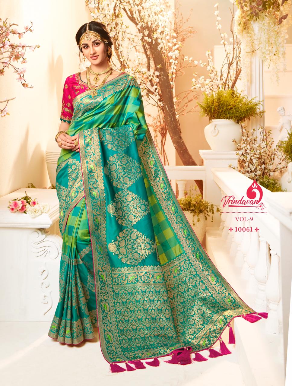 Royal Presents Vrindavan Vol-9 Bridal Designer Wedding Season Special Banarasi Silk Sarees Catalogue Wholesaler