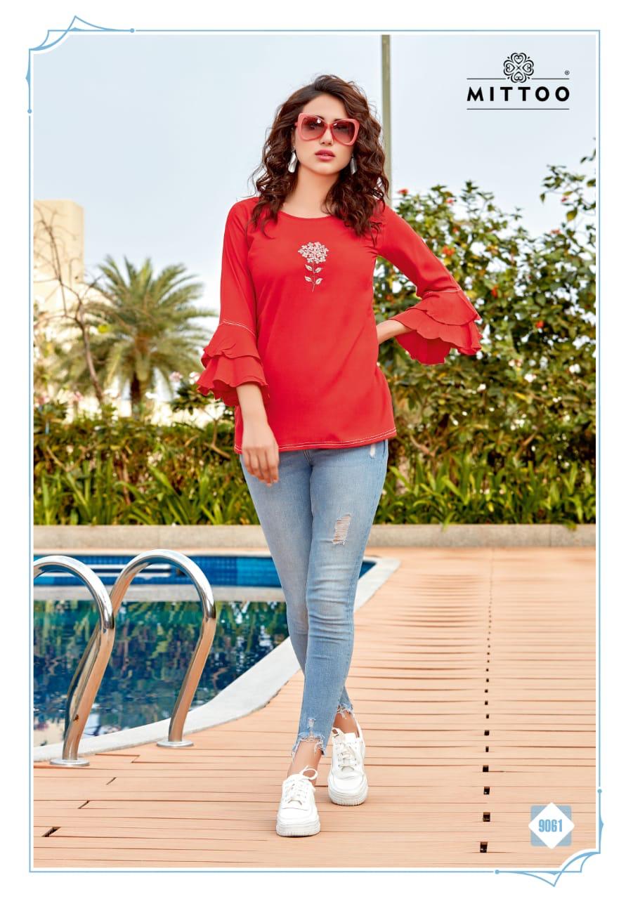 Mittoo Presents Poorva Vol-8 Designer Summer Wear Western Top Collection