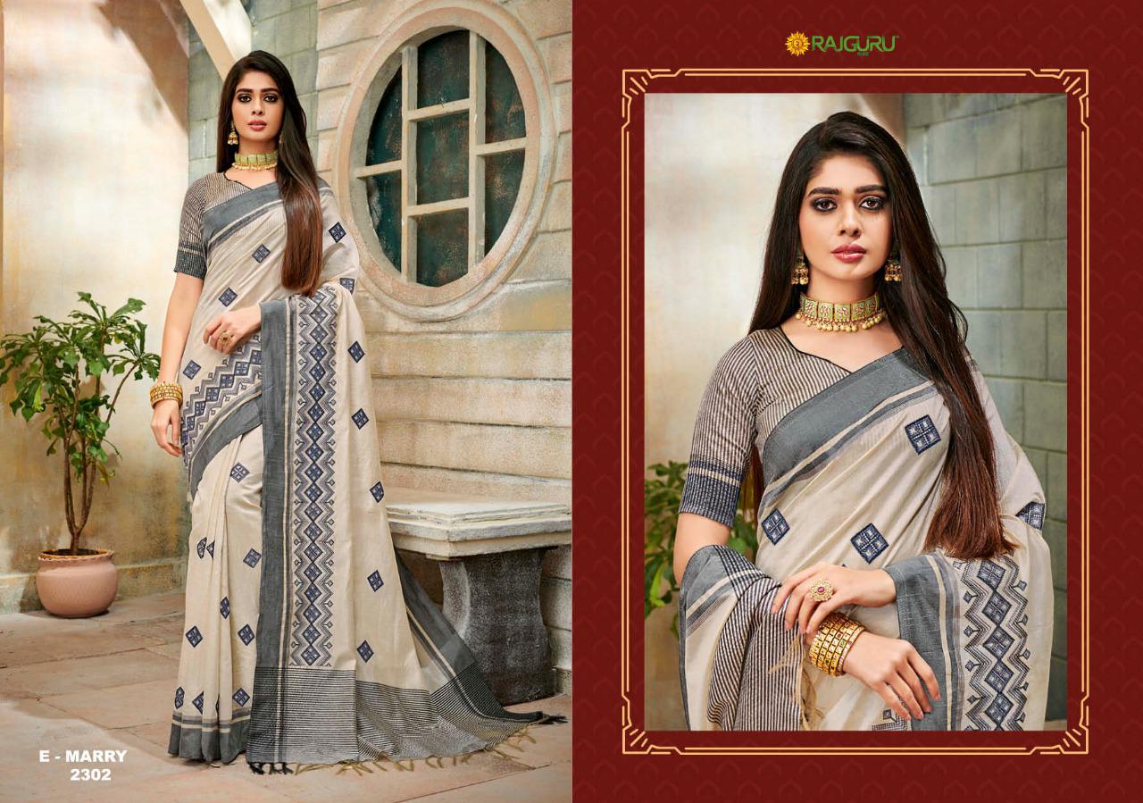 Rajguru Presents Merry Vol-3 Designer Off White Special Sarees Catalogue Collection At Wholesale