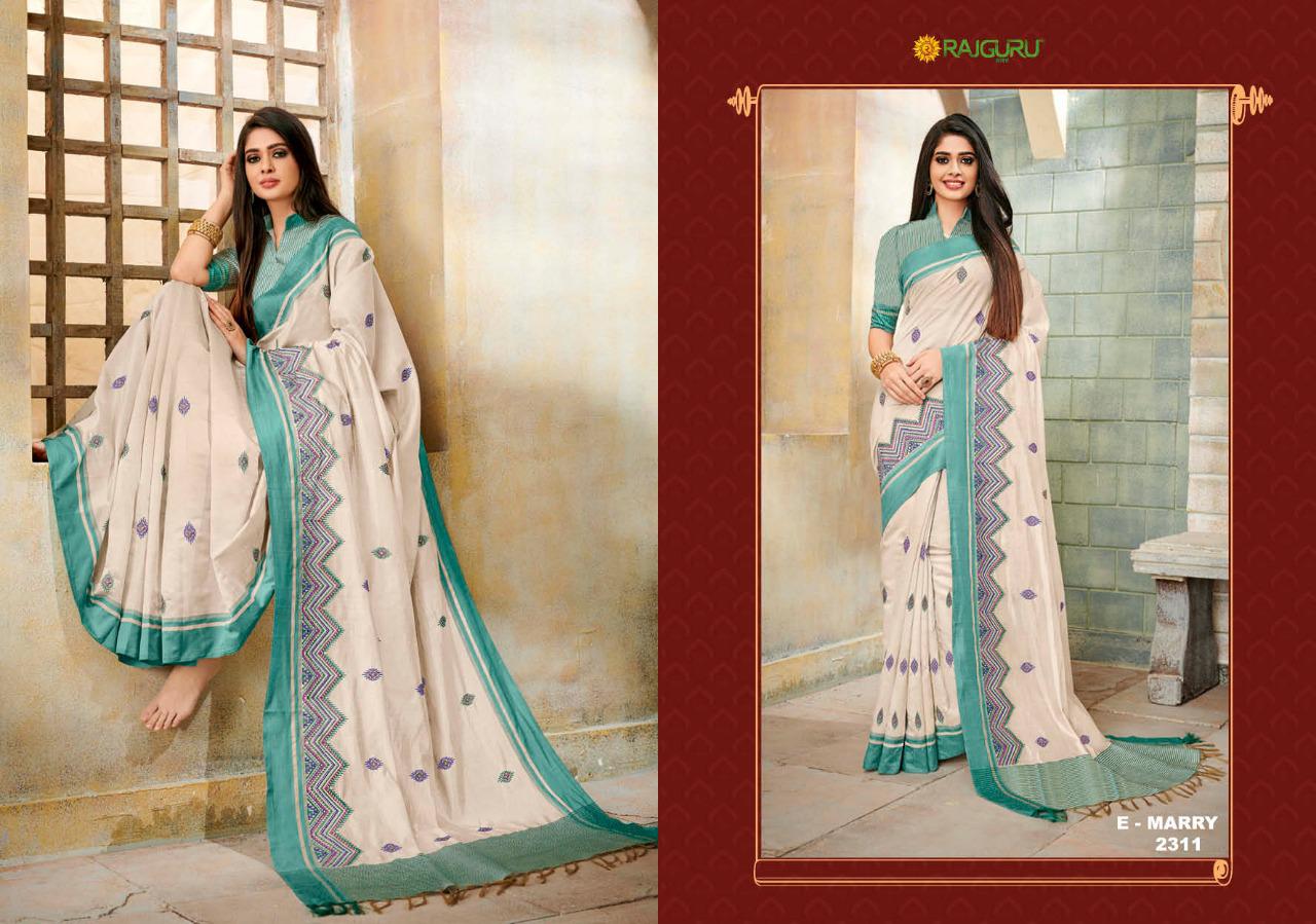 Rajguru Presents Merry Vol-3 Designer Off White Special Sarees Catalogue Collection At Wholesale