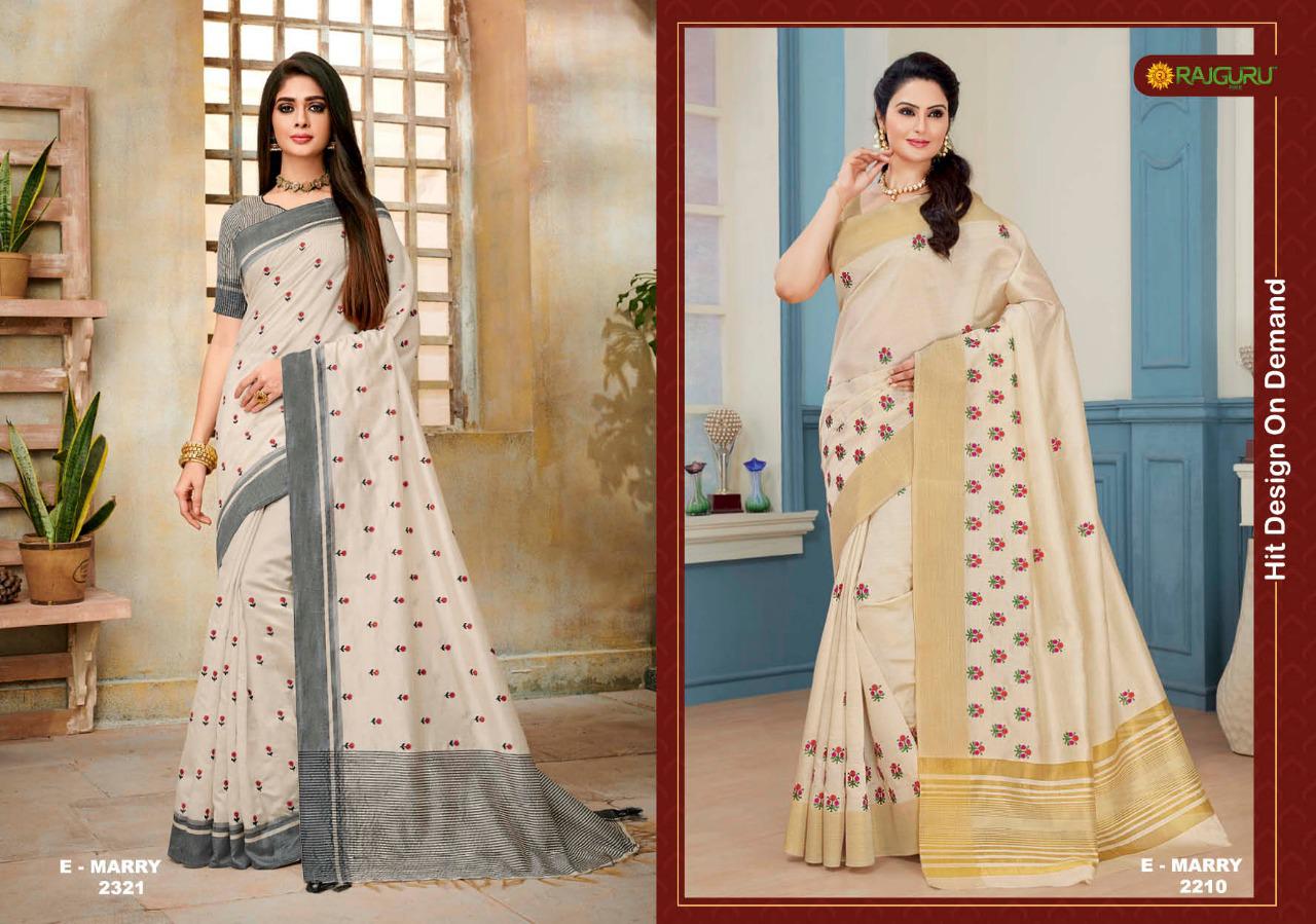 Rajguru Presents Merry Vol-3 Designer Off White Special Sarees Catalogue Collection At Wholesale