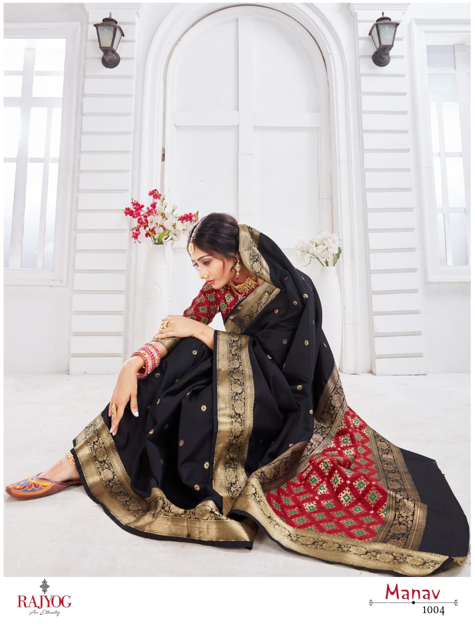 Rajyog Presents Manav Silk Soft Weaving Jacquard Cotton With Patola Pallu Sarees Catalogue Wholesaler
