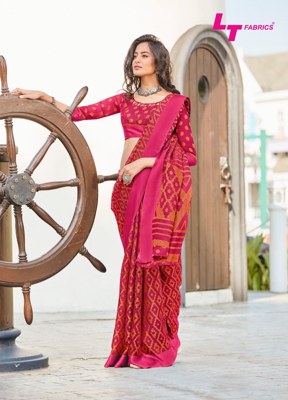 Lt Sarees Presents Guzarish Indian Traditional Wear Printed Kota Brasso Sarees Catalogue Wholesaler