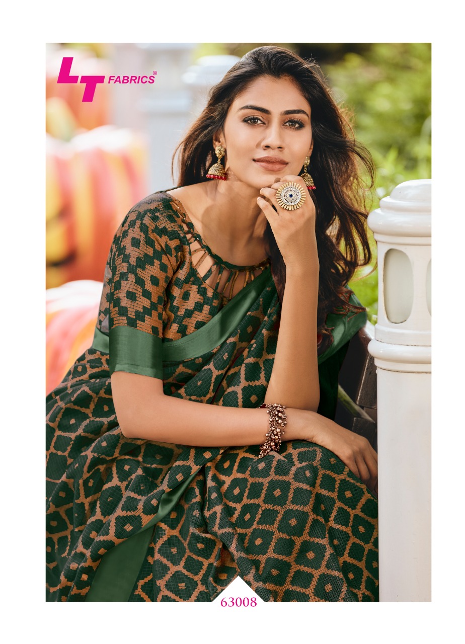 Lt Sarees Presents Guzarish Indian Traditional Wear Printed Kota Brasso Sarees Catalogue Wholesaler