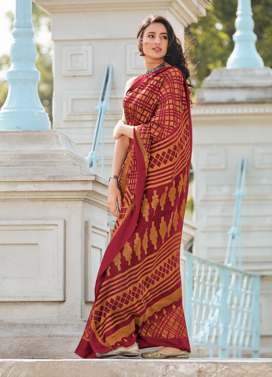 Lt Sarees Presents Guzarish Indian Traditional Wear Printed Kota Brasso Sarees Catalogue Wholesaler