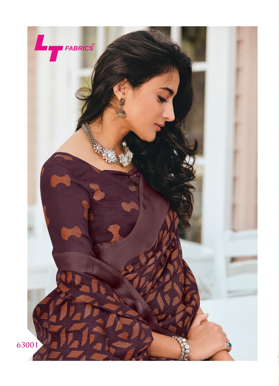 Lt Sarees Presents Guzarish Indian Traditional Wear Printed Kota Brasso Sarees Catalogue Wholesaler