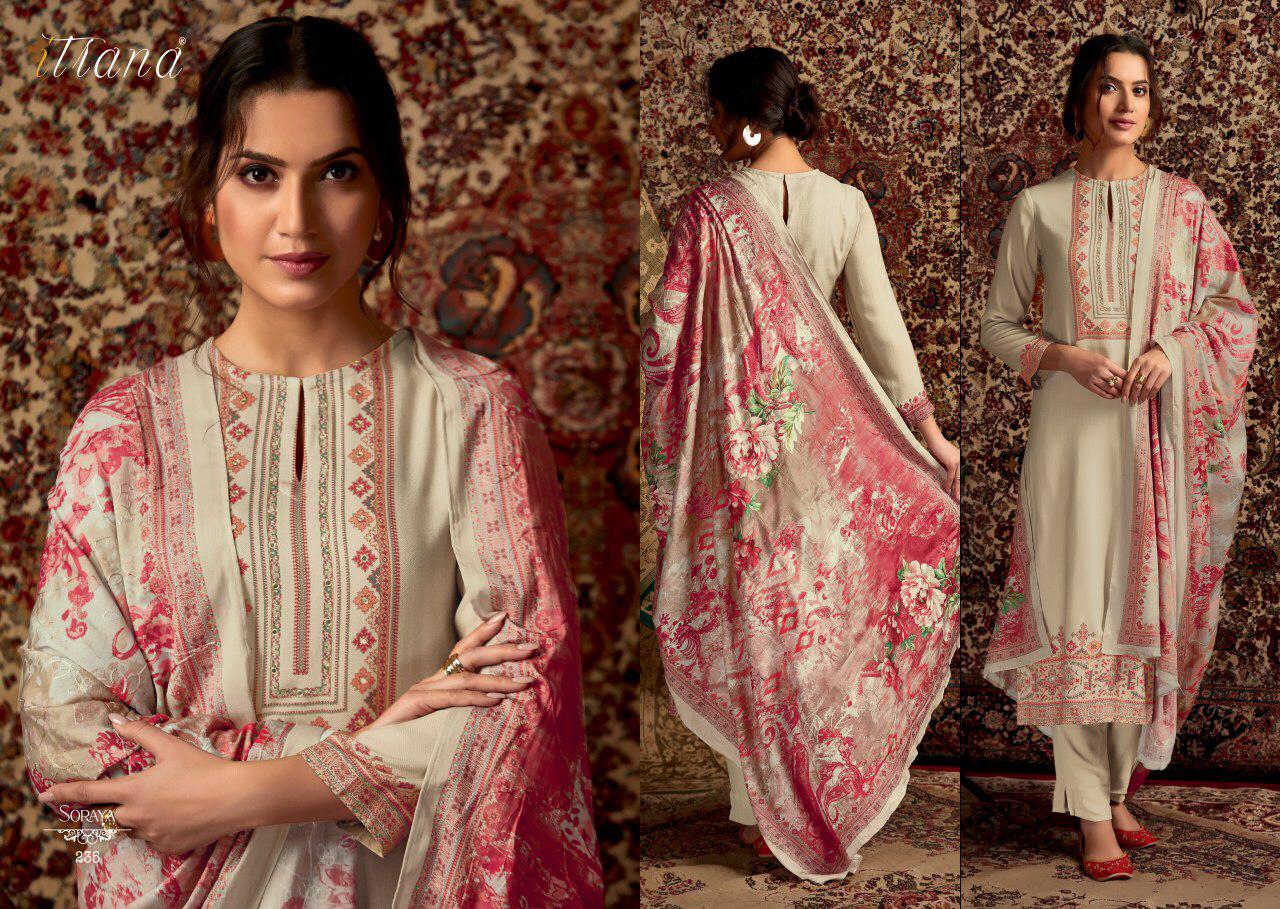 Sahiba Presents Soraya Pure Pashmina Digital Print With Mirror Work Wister Wear Special Salwar Suit Catalog Wholesaler