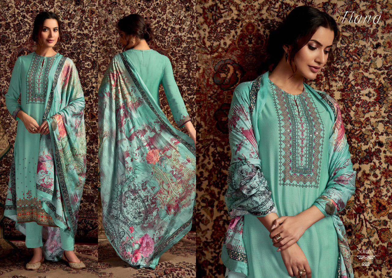 Sahiba Presents Soraya Pure Pashmina Digital Print With Mirror Work Wister Wear Special Salwar Suit Catalog Wholesaler