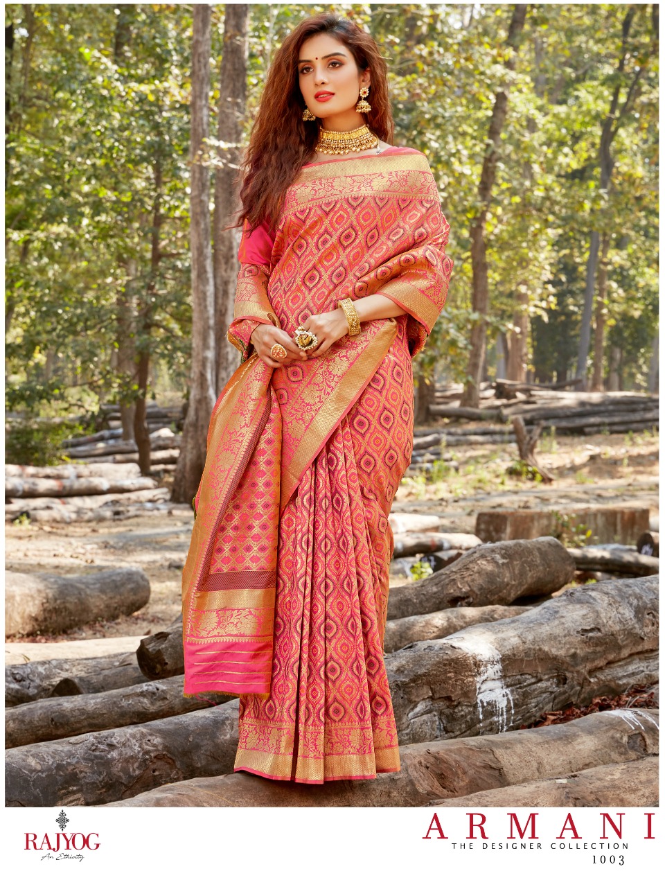 Rajyog Presents Armani Silk Fancy Weaving Silk Sarees Catalogue Wholesaler