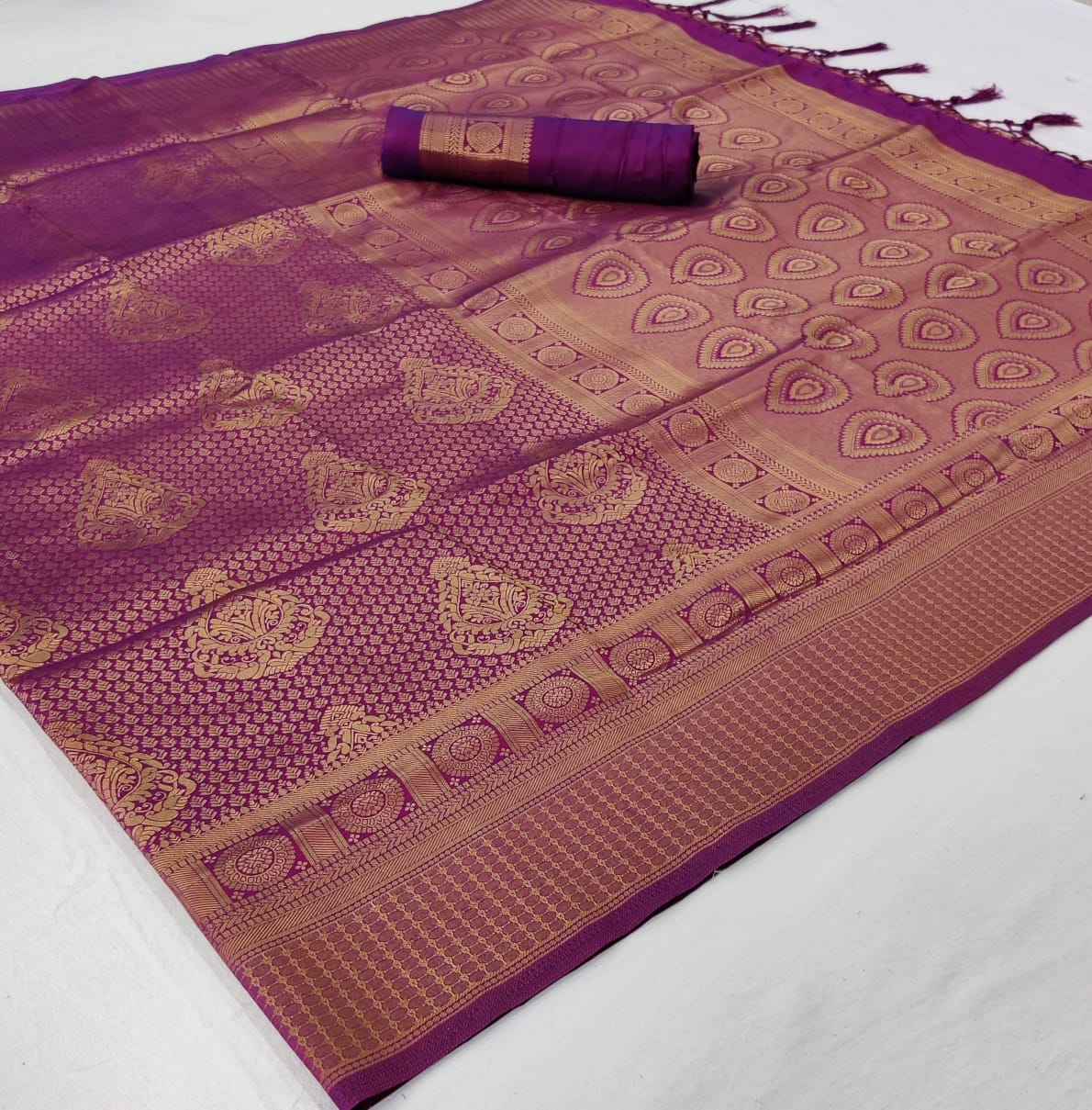 Rajtex Presents Kandini Silk Indian Traditional Wear Soft Weaving Silk Sarees Catalogue Wholesaler