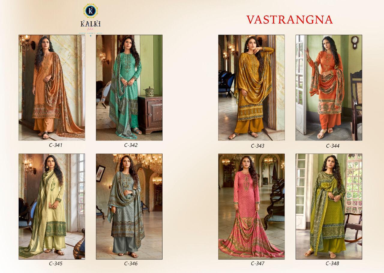 Kalki Fashion Presents Vastraganga Pure Pashmina Digital Printed Plazzo Style Winter Wear Collection At Wholesale