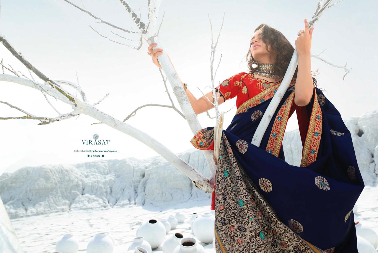 Royal Presents Virasat Vol-39 Exclusive Designer Party Wear Silk Sarees With Blouse Collection At Wholesale