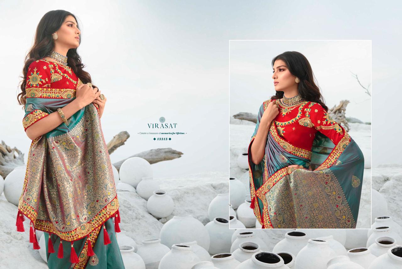Royal Presents Virasat Vol-39 Exclusive Designer Party Wear Silk Sarees With Blouse Collection At Wholesale