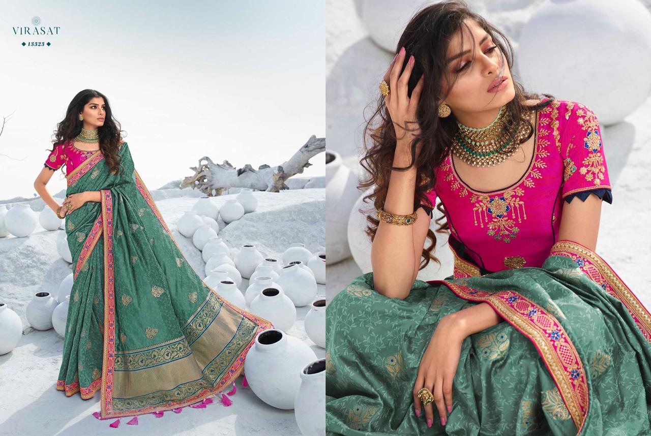 Royal Presents Virasat Vol-39 Exclusive Designer Party Wear Silk Sarees With Blouse Collection At Wholesale