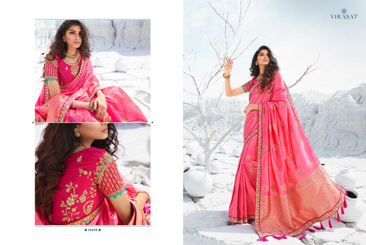 Royal Presents Virasat Vol-39 Exclusive Designer Party Wear Silk Sarees With Blouse Collection At Wholesale