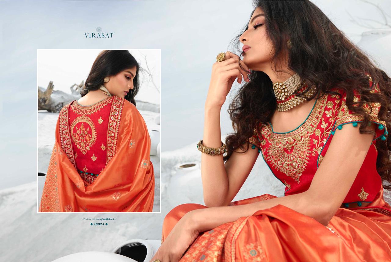 Royal Presents Virasat Vol-39 Exclusive Designer Party Wear Silk Sarees With Blouse Collection At Wholesale