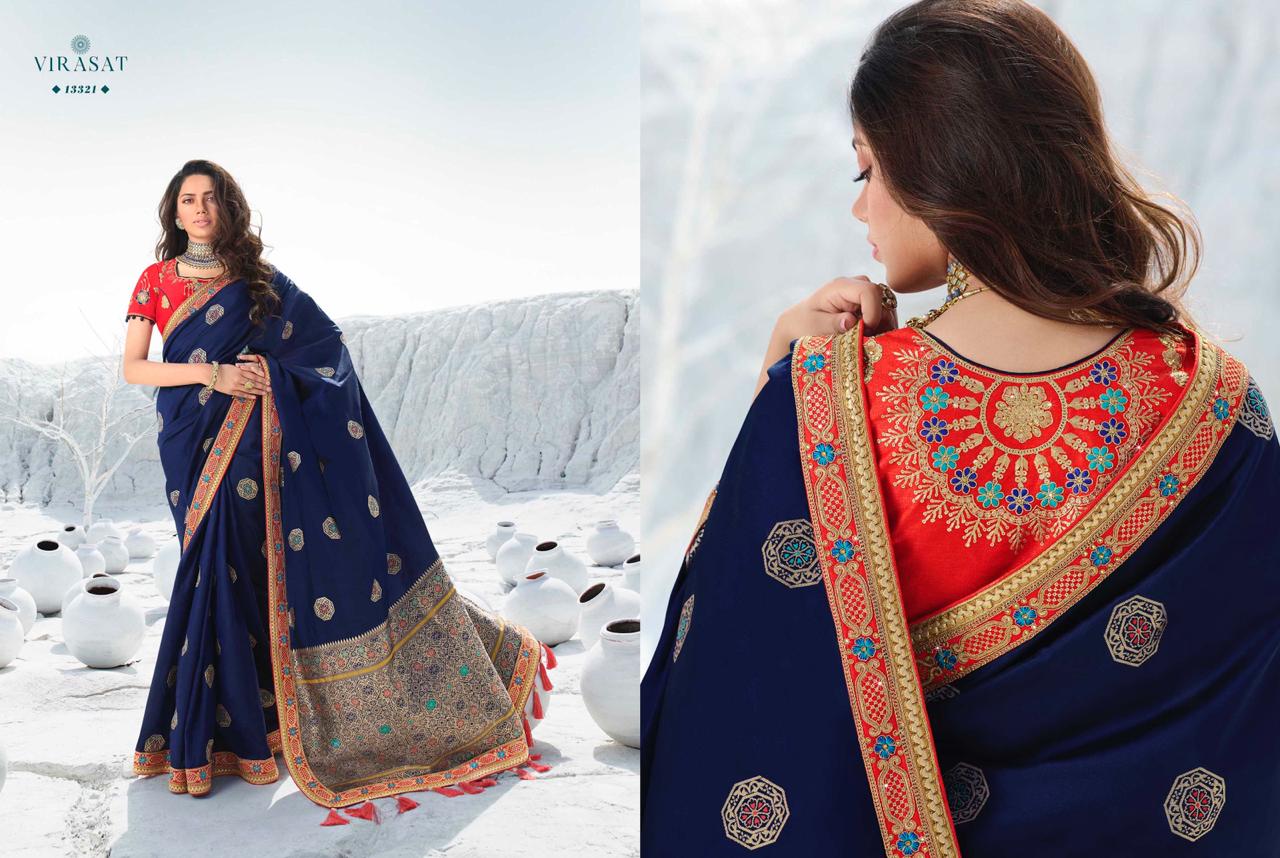 Royal Presents Virasat Vol-39 Exclusive Designer Party Wear Silk Sarees With Blouse Collection At Wholesale