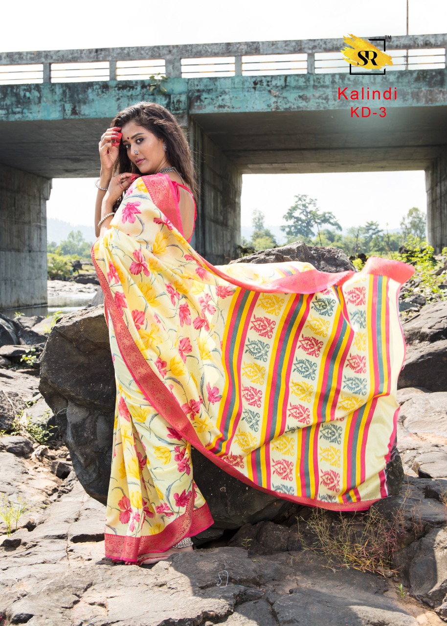 Sr Sarees Presents Kalindi Soft Cotton Printed Fancy Sarees Catalogue Wholesaler