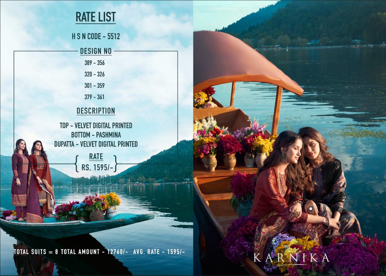 Sahiba Suit Presents Karnika Designer Party Wear Velvet Digital Printed Winter Wear Straight Salwar Suit Catalogue Wholesaler
