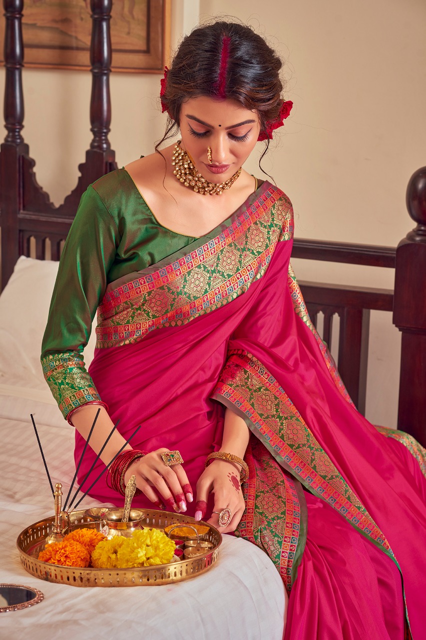 Rajyog Presents Rangoli Silk Soft Weaving Silk Sarees Catalogue Wholesaler