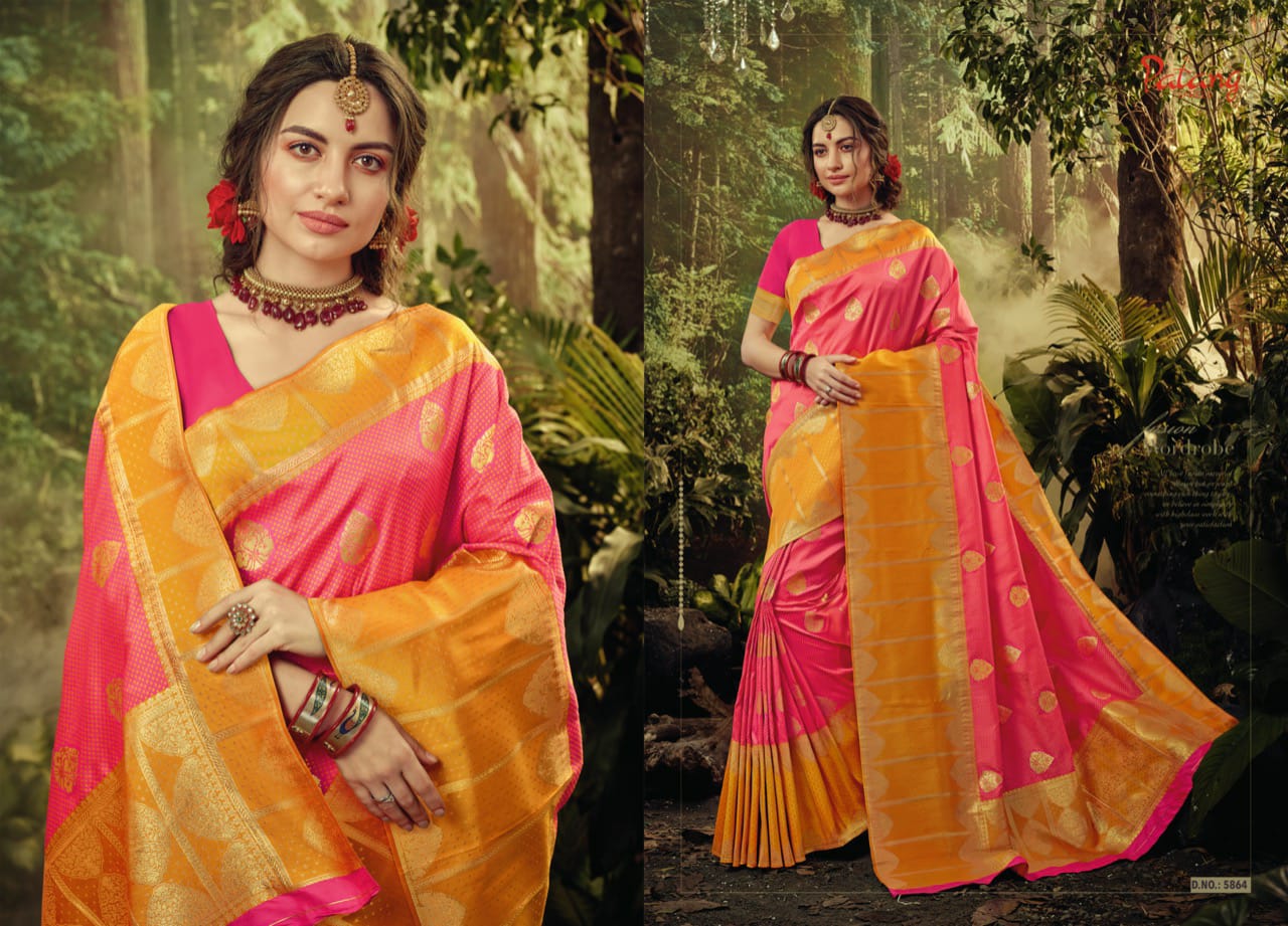 Jamavar Silk By Patang Indian Traditional Wear Silk Sarees Catalogue Wholesaler