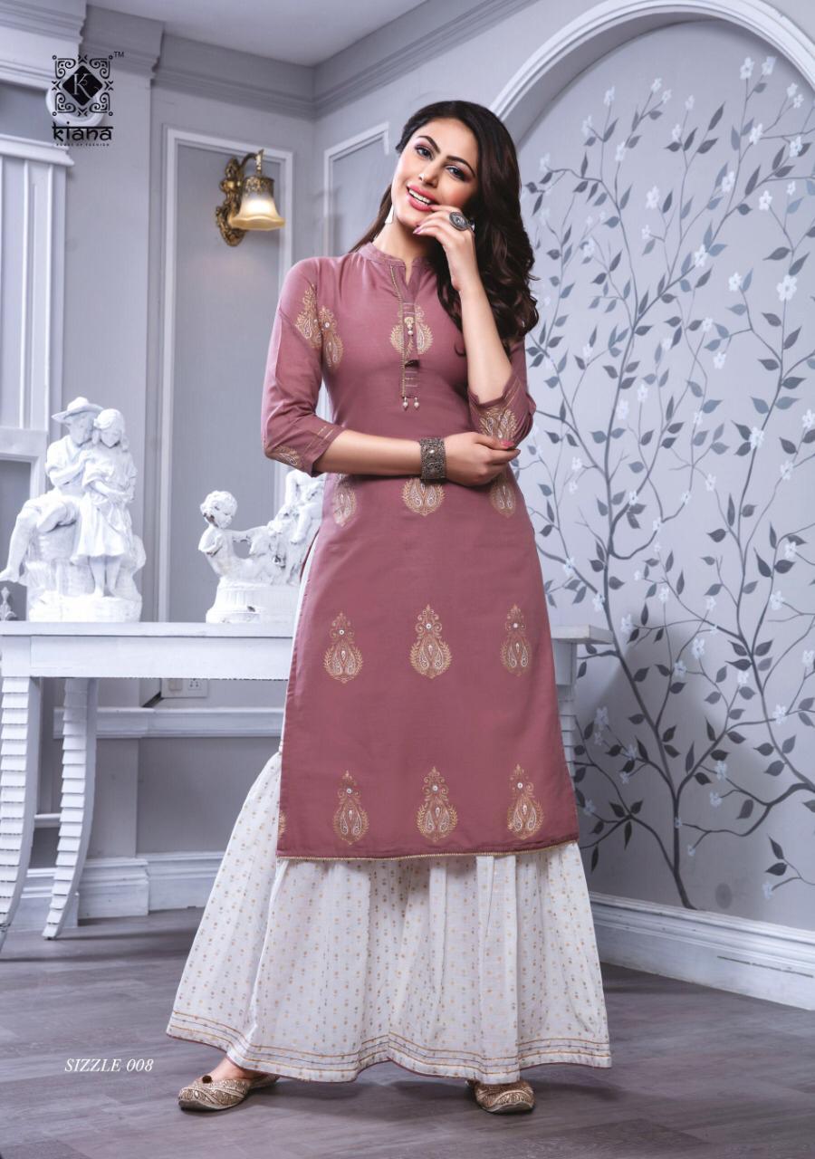 Kiana Kurtis Presents Sizzle Designer Party Wear Kurtis With Plazzo Collection At Wholesale