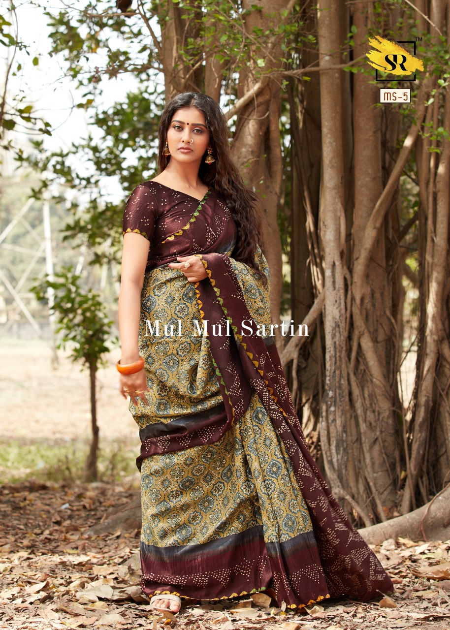 Sr Sarees Presents Mul Mul Sartin Daily Wear Sarees Cataloge Wholesaler