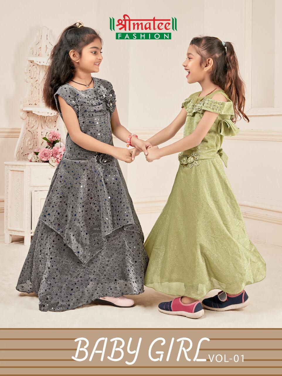 Shreematee Fashion Presents Baby Girl Vol-1 Fancy Kidswear Gown Catalog Wholesaler