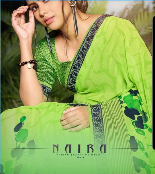 Laxmimaya Presents Naira Heavy Soft Georgette Printed Sarees Cataloge Wholesaler