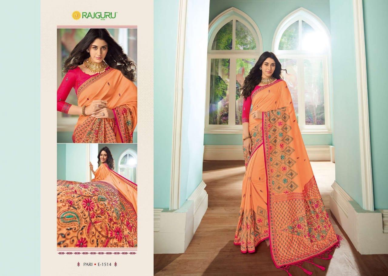 Rajguru Presents Pari Vol-15 Exclusive Designer Party Wear Embroidery Work Sarees Catalogue Wholesaler And Exporters