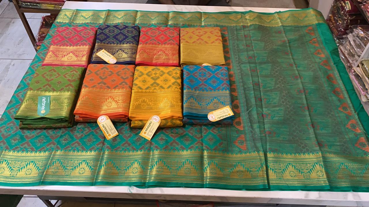 Rajguru Presents Hit Colour Fancy Silk Sarees Catalogue Wholesaler