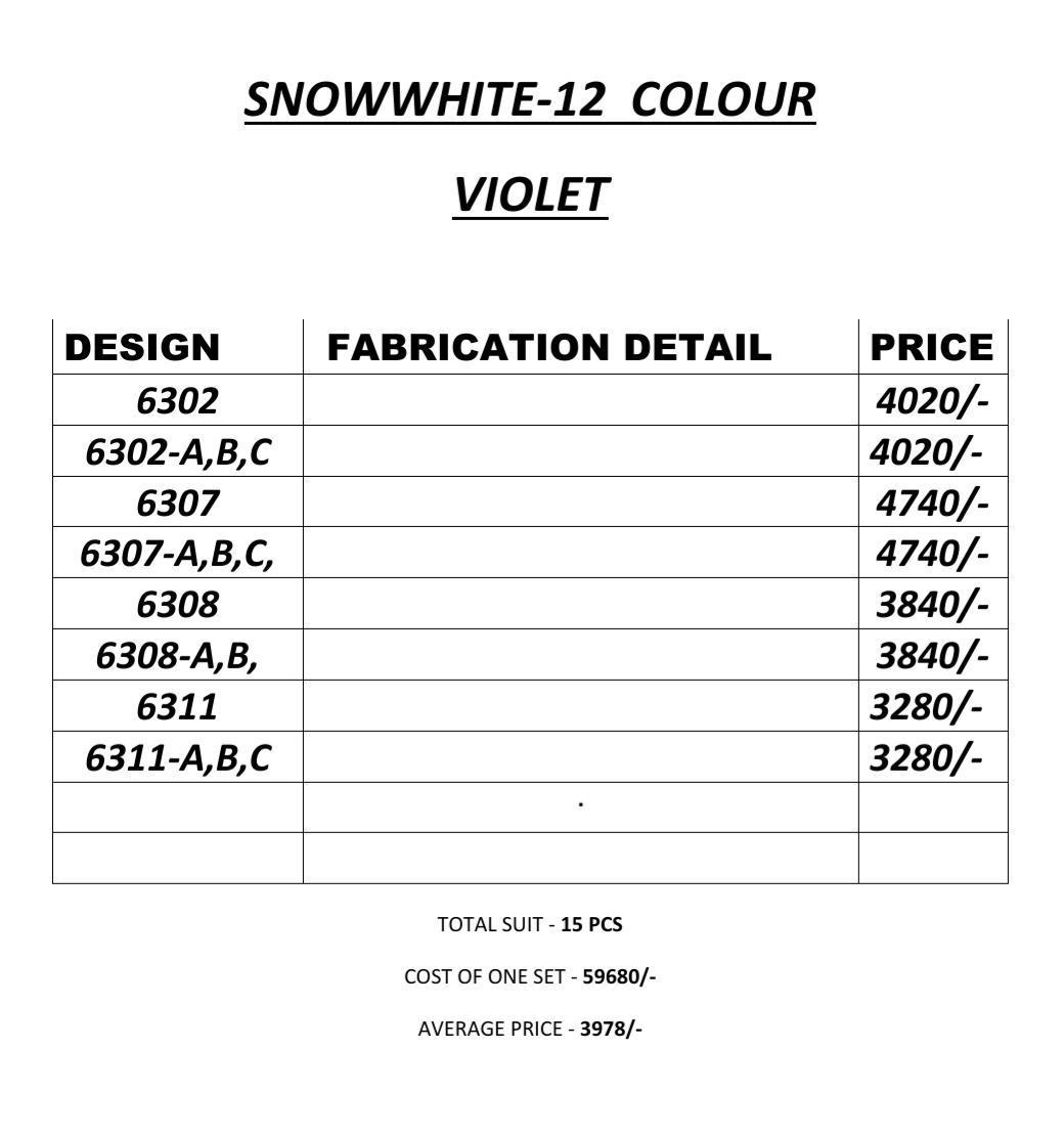 Swagat Presents Snow-white Vol-12 6301 Series Heavy Designer Partywear