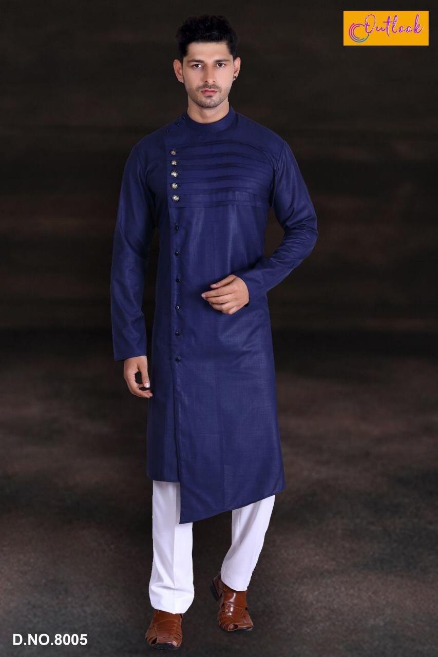 Outlook Vol-8 Indian Traditional Wear Men's Wear Cotton Kurta Pajama Collection