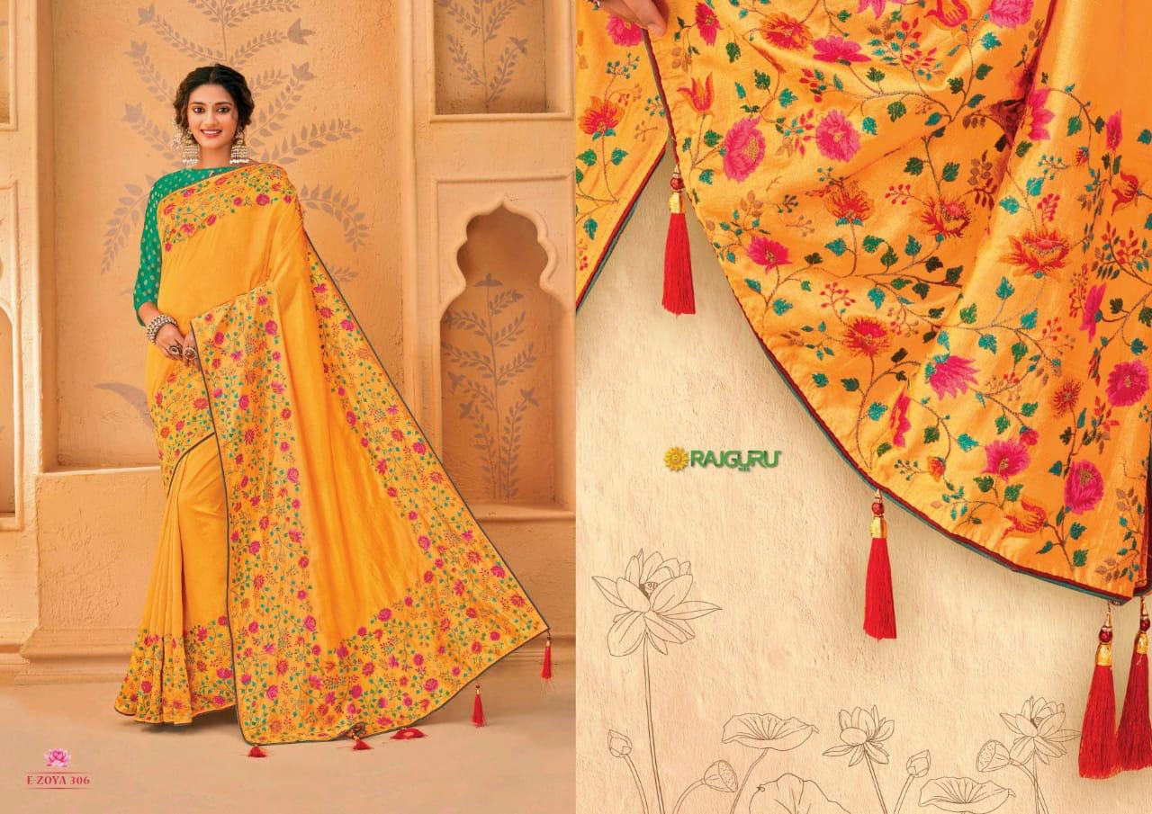 Rajguru Presents Zoya Vol-3 Premium Designer Party Wear Partywear Sarees Catalogue Wholesaler And Exporters