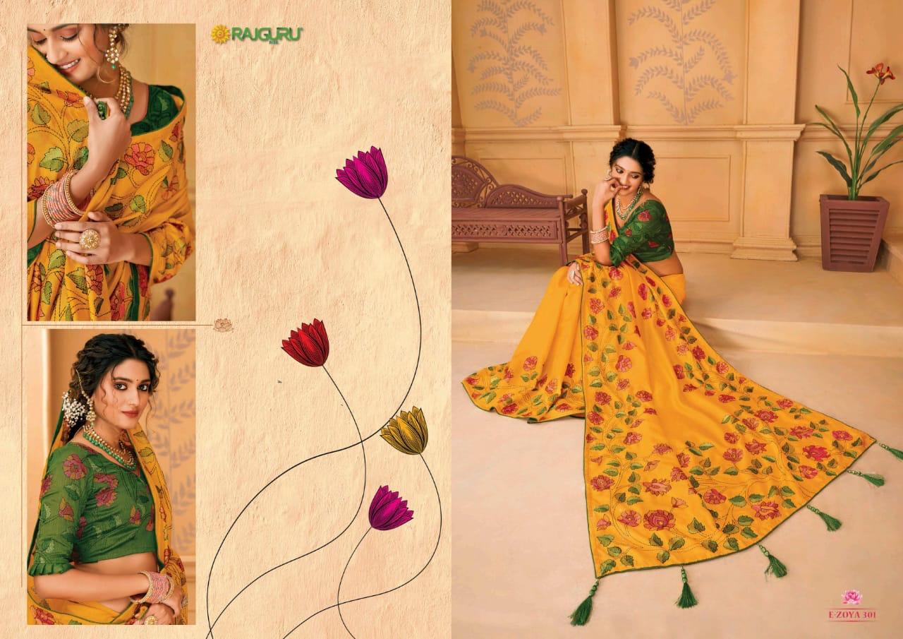 Rajguru Presents Zoya Vol-3 Premium Designer Party Wear Partywear Sarees Catalogue Wholesaler And Exporters
