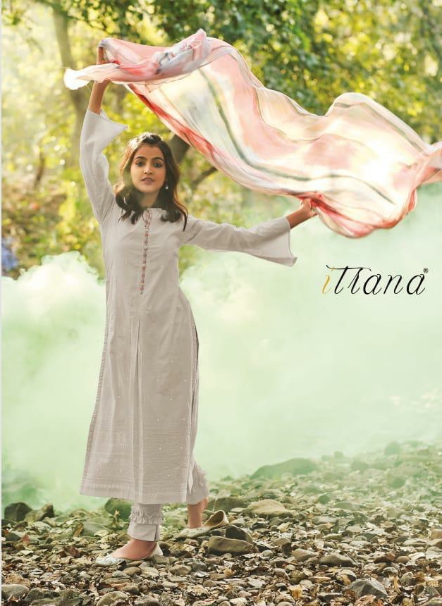 Sahiba Suit Presents Itrana Designer Cambric With Embroidery Work And Mirror Work Straight Salwar Suit Catalog Wholesaler