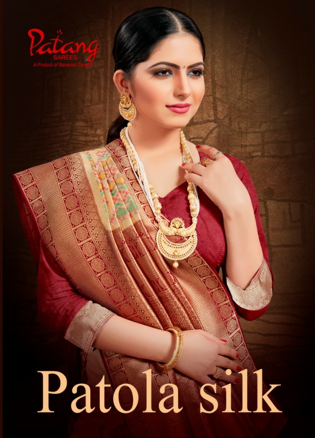 Patang Presents Patola Silk Indian Wedding Wear Silk Sarees Catalog Wholesaler