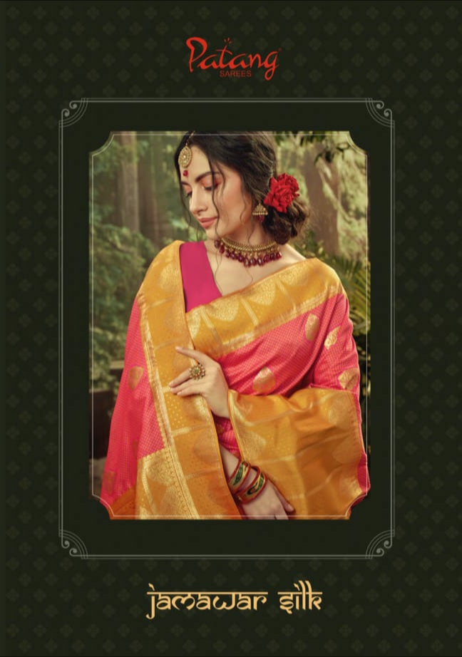 Jamavar Silk By Patang Indian Traditional Wear Silk Sarees Catalogue Wholesaler