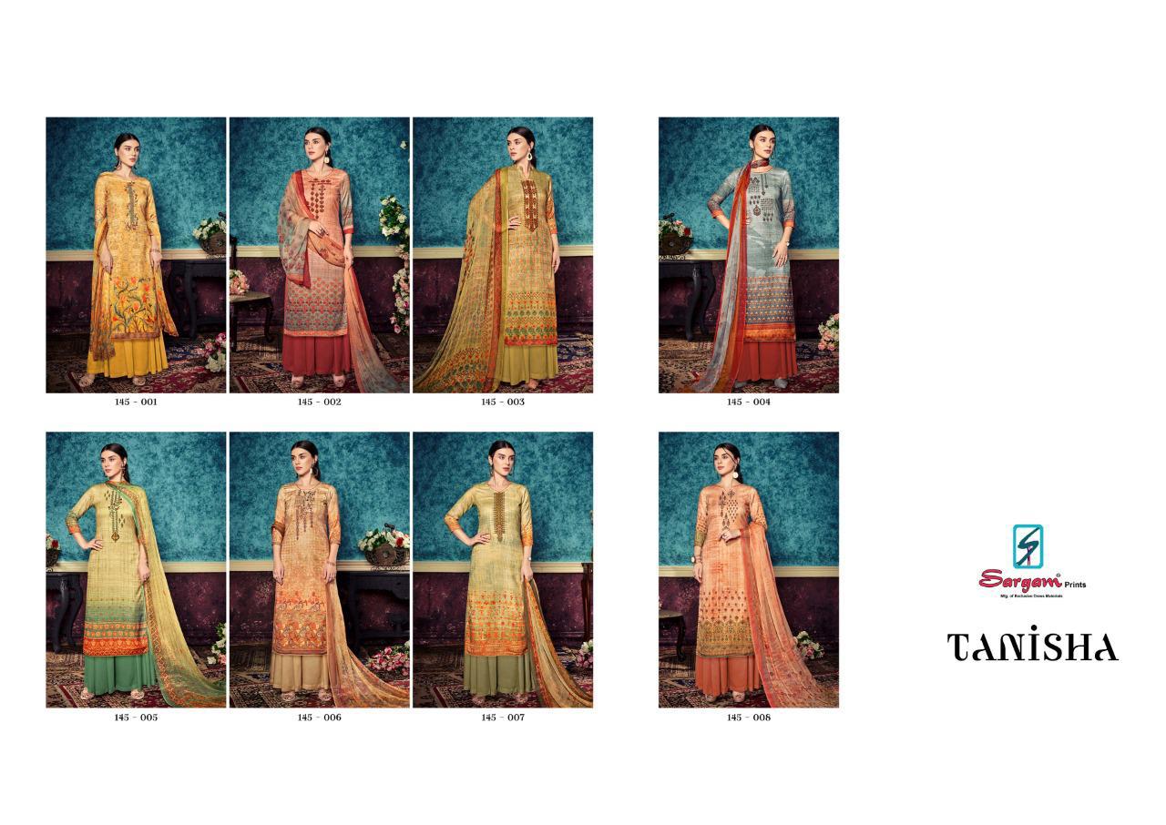 Sargam Prints Tanisha Pure Pashmina Digital Print With Designer Work Plazzo Style Salwar Suit Catalog Wholesaler